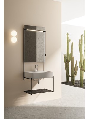 VitrA Equal 64082 Lavabo Ünitesi, 60 cm, Raflı, Beyaz