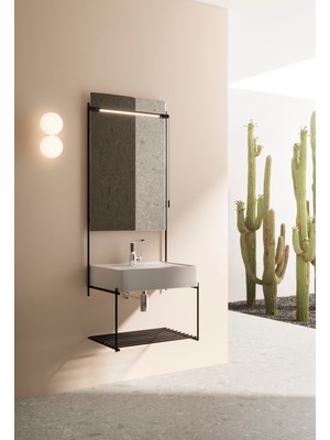 VitrA Equal 64082 Lavabo Ünitesi, 60 cm, Raflı, Beyaz