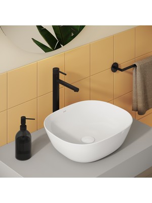 VitrA Origin A4255836WTC Lavabo Bataryası (Yüksek Large), Mat Siyah