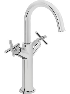 VitrA Origin Classic A42886 Çanak Lavabo Bataryası, Çift Kumandalı, Krom