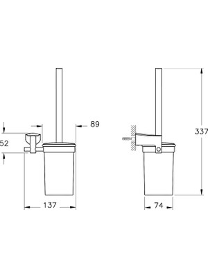 VitrA Base 800 A4408736 Tuvalet Fırçalığı, Mat Siyah