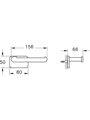 VitrA Base 600 A4413436 Tuvalet Kağıtlığı, Mat Siyah