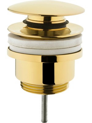 Artema Süzgeç A4514974 Lavabo Yuvarlak Süzgeci Universal Basmalı, Soft Altın