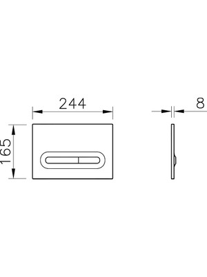 VitrA Loop T 740-0880 Temassız Kumanda Paneli, Parlak Krom