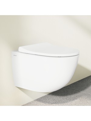 VitrA Sento 130-401R009 İnce Klozet, Mat Beyaz