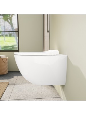 VitrA Sento 130-401R009 İnce Klozet, Mat Beyaz