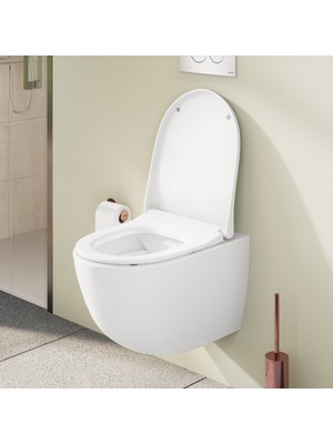 VitrA Sento 130-401R009 İnce Klozet, Mat Beyaz