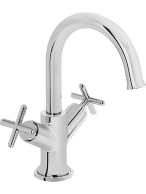 VitrA Origin Classic A42884 Lavabo Bataryası, Çift Kumandalı, Krom