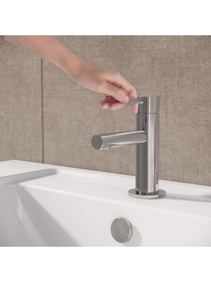 Vitra Origin A42555 Kısa Lavabo Bataryası, Krom