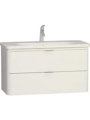 VitrA Nest Trendy 56442 Lavabo Dolabı, Çift Çekmeceli, 100 cm, Parlak Beyaz