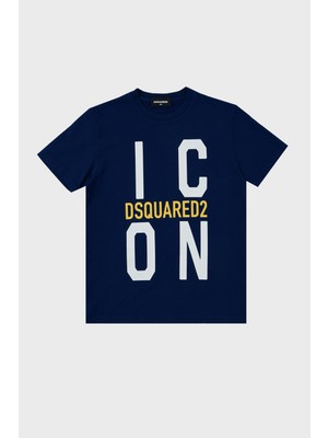 Dsquared2 Pamuklu Bisiklet Yaka Çocuk T Shirt DQ0243 D002F T Shirt DQ0243