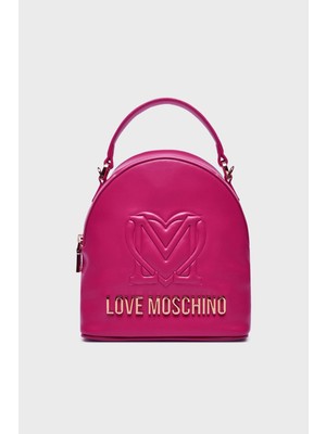 Love Moschino Logolu Ayarlanabilir Çift Askılı Sırt Çantası Kadın Sırt Çantası JC4361PP0LK1262A