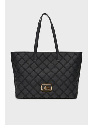 Love Moschino Dikiş Detaylı Logolu Sabit Omuz Askılı Büyük Çanta Kadın Çanta JC4307PP0LKK100A