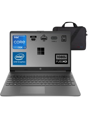 Hp Essential Intel Core I3-1115G4 8gb 256GB SSD 15,6" UHD Graphics WIN11 Dizüstü Bilgisayar- Webzone Çanta 2N2N7EAWZ1