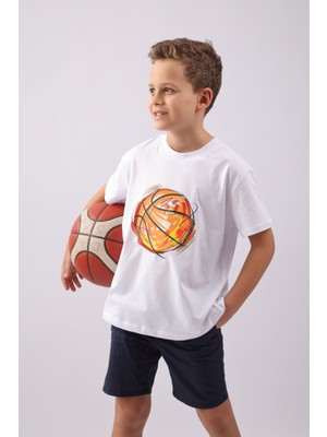 Fest In Fest Çocuk Basketbol Temalı  Pamuk T-Shirt