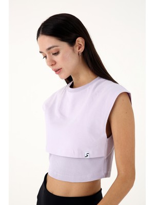 Scorp Spell Kadın Crop Tişört Lila