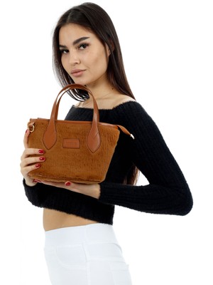 Orta Boy Cüzdanlı El ve Omuz Kadın Çantası,peluş Çanta,çapraz Çanta,kadın Çantası