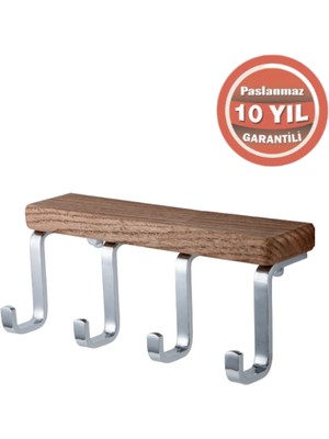 Çelik Banyo Paslanmaz Pirinç Selvi 4'lü Askılık