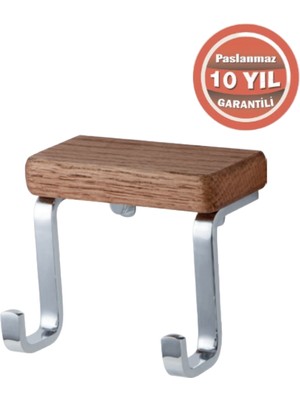 Çelik Banyo Paslanmaz Pirinç Selvi 2'li Askılık