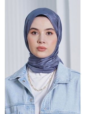 Loryan Scarf Jakar Şal - Cupra Floş Jakar Şal 4290