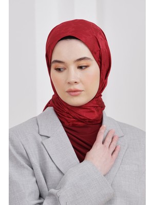 Loryan Scarf Jakar Şal - Mermer Floş Jakar Şal 4257