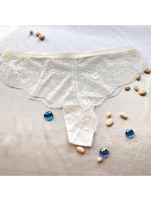 Dantelli Brezılıan Külot -Ekru 38-40 B