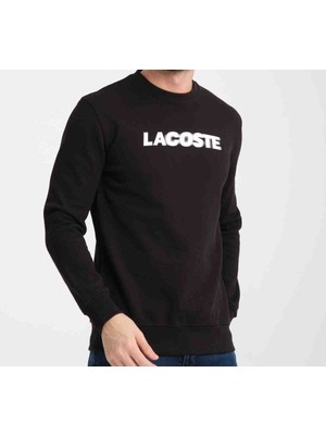 Lacoste Basıc  Siyah  Regular Fit  Bisiklet Yaka