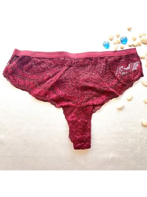 Dantelli Brezılıan Külot - Bordo 38-40 B
