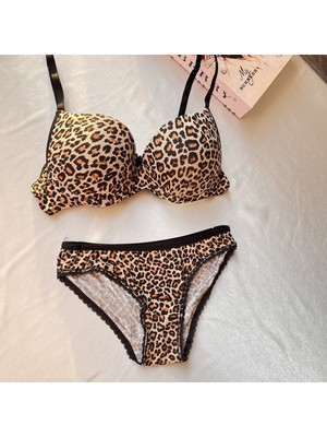 Karaz Sütyen Takım Dolu - Leopar 85-B