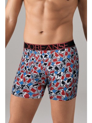 Erkek Iskambil Zar Desenli Boxer