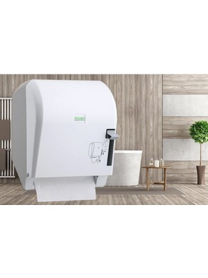 Tekno Trust Vialli K8 Levercut Manuel Rulo Kağıt Havlu Dispenseri Aparatı Beyaz