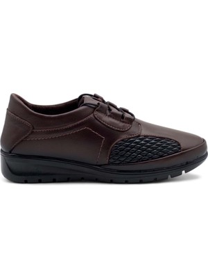 Voyager 8585 Kadın  Deri Comfort Ayakkabı - Kahverengi - 37
