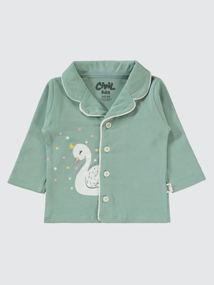 Civil Baby Kız Bebek Pijama Takımı 6-18 Ay Çağla Yeşili