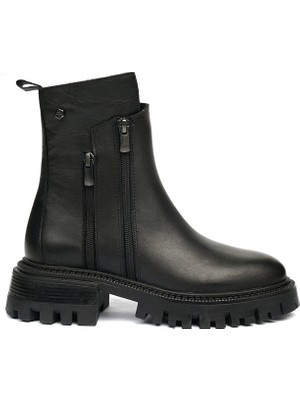 Hammer Jack Deri Siyah Kadın Bot 102 24675-Z