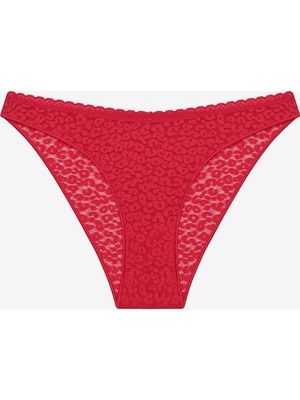 Penti Easy Lace Dantel V Kesim Kırmızı Slip Külot