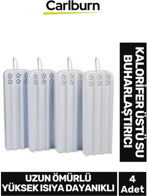 Carlburn Kalorifere Takılan Su Buharlaştırıcı Hava Nemlendirici Kuru Hava Önleyici Askılı Suluk 4 Adet