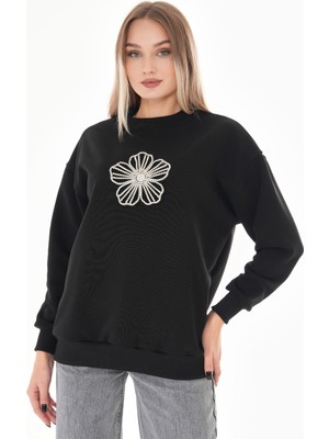 Pulli Collection Noie Siyah Oversize Sweatshirt