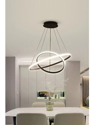 Mediterian Modern siyah ve beyaz LEDli çok amaçlı dekoratif aydınlatma seti, şık ve fonksiyonel kullanım