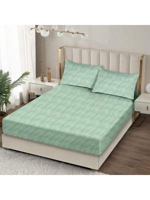 Monolisse Always Mint Pamuklu Lastikli Çarşaf Seti Çift Kişilik 160X200+35CM 50X70CM 2x Yastık Kılıfı