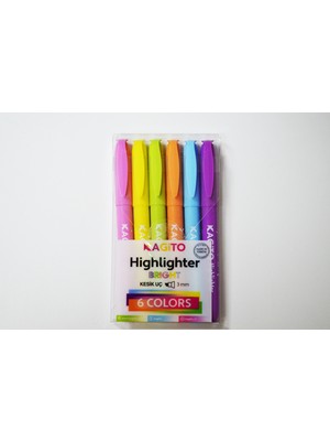 Kagito Bright Highlighter Kalem Seti 6’lı