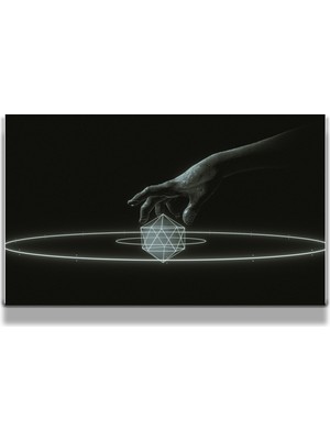 Sanatsal Yapayzeka, Creative Art, 3D Dekoratif Baskı Yatay Cam Tablo 370