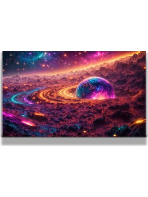 Sanatsal Yapayzeka, Creative Art, 3D Dekoratif Baskı Yatay Cam Tablo 394