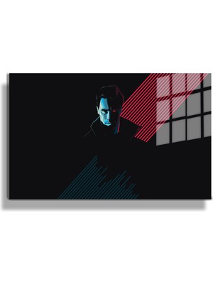 Marsilyan Sanatsal Yapayzeka, Creative Art, 3D Dekoratif Baskı Yatay Cam Tablo 92