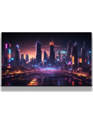 Marsilyan Sanatsal Yapayzeka, Creative Art, 3D Dekoratif Baskı Yatay Cam Tablo 167