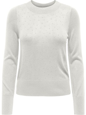 Only Onlsolita Taşlı Regular Fit Bisiklet Yaka Kazak Bayan Kazak 15336740