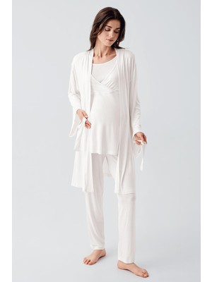 Artış Collection Uzun Kollu Esnek Likralı Viskoz Hamile Pijama Takım 23105