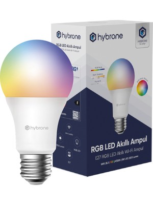 Hybrone LED RGB Wİ-Fi Akıllı Ampul, 16 Milyon Renk, 900 Lümen, E27 Duy, Uygulama ile Uzaktan Kontrol