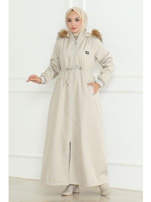 Moda Mihram Beli Bağcıklı Ribanalı Mont Bej 19215