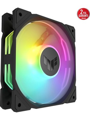 Asus Yüksek Hava Akışı Sağlayan TUF TR120 120 mm Adreslenebilir ARGB Soğutucu Kasa Fanı Siyah