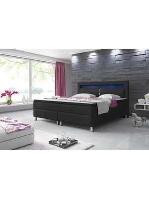 Milano Suni deri 3 Lü Set (Yatak+Baza+Başlık) 180X200